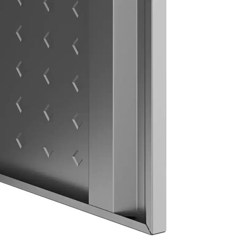 Manhattan Comfort Fortress Set Garage 3 pz Mobile Salvaspazio Armadio e Banco da Lavoro 2.0 Grigio: Deposito con Serratura, Ripiani Regolabili, Ruote