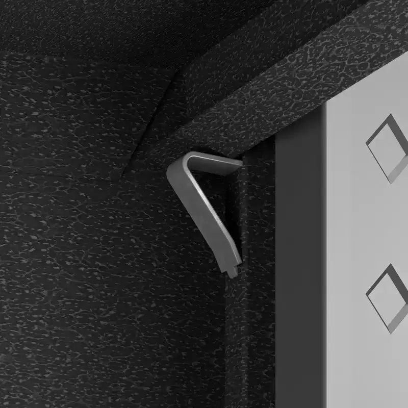 Manhattan Comfort Fortress Set Garage 3 pz Mobile Salvaspazio Armadio e Banco da Lavoro 2.0 Grigio: Deposito con Serratura, Ripiani Regolabili, Ruote