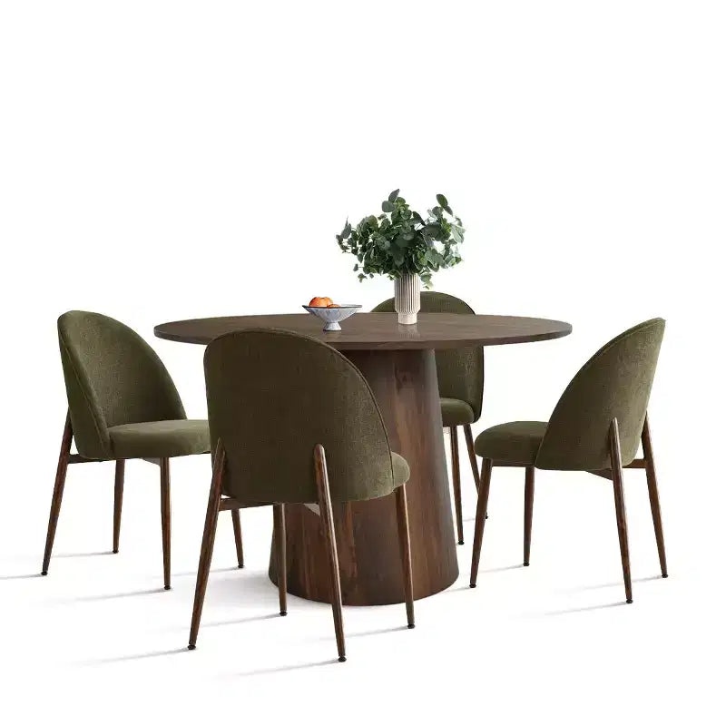 Set da pranzo rotondo di 5 pezzi – Tavolo e 4 sedie