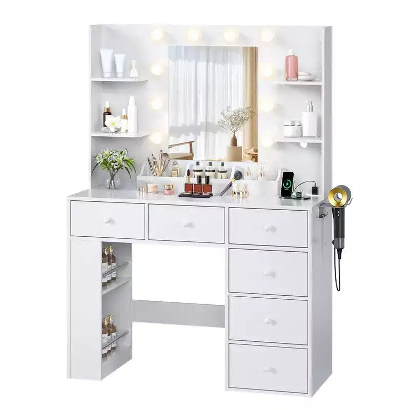 Comodino impiallacciato in truciolato bianco