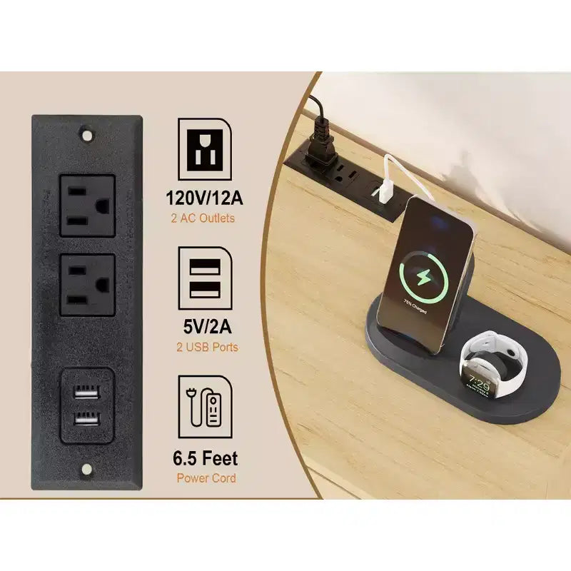 Comò a 6 cassetti in rattan per camera da letto