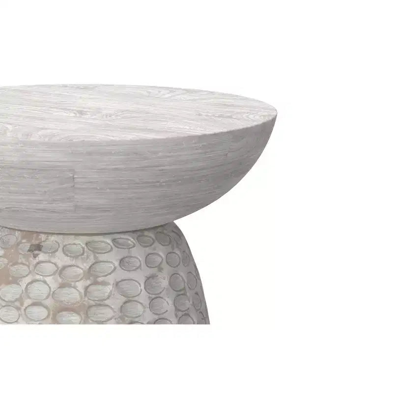 Tavolino alto in legno massello di mango, larghezza 40 cm