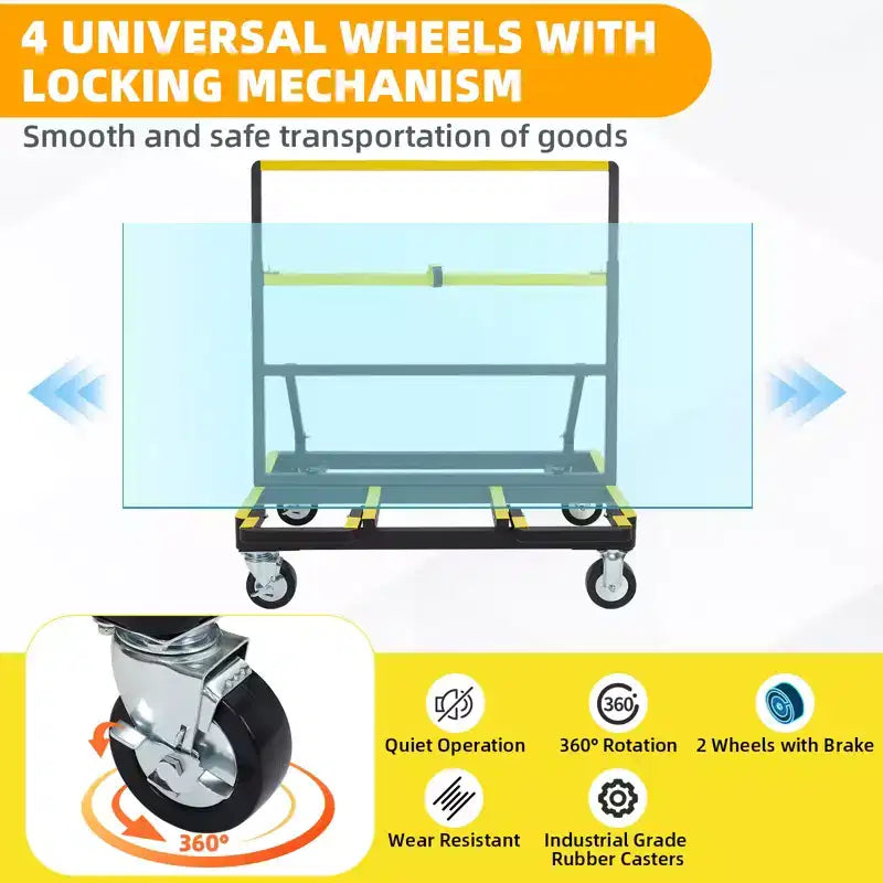 Carrello pieghevole per cartongesso – Trasportatore di pannelli per impieghi gravosi