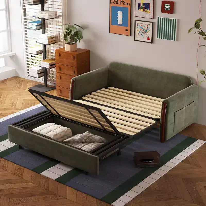 Divano Letto Convertibile in Tessuto da 160 cm
