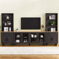 GDFStudio Keith Farmhouse TV Entertainment Center Up to 70 with Adjustable Shelves and Storage