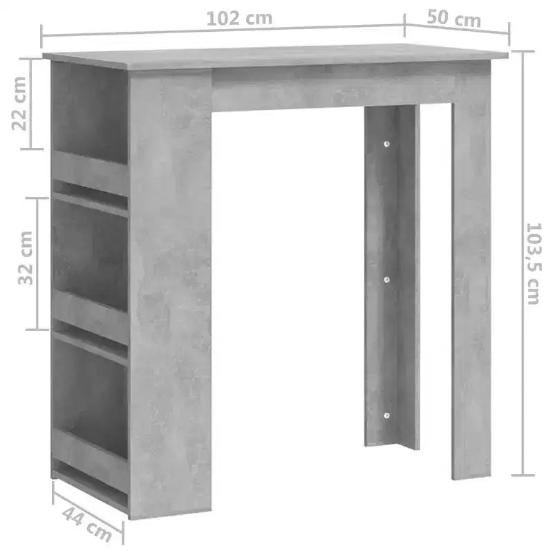 Tavolo da Bar Moderno con Scaffale Contenitore
