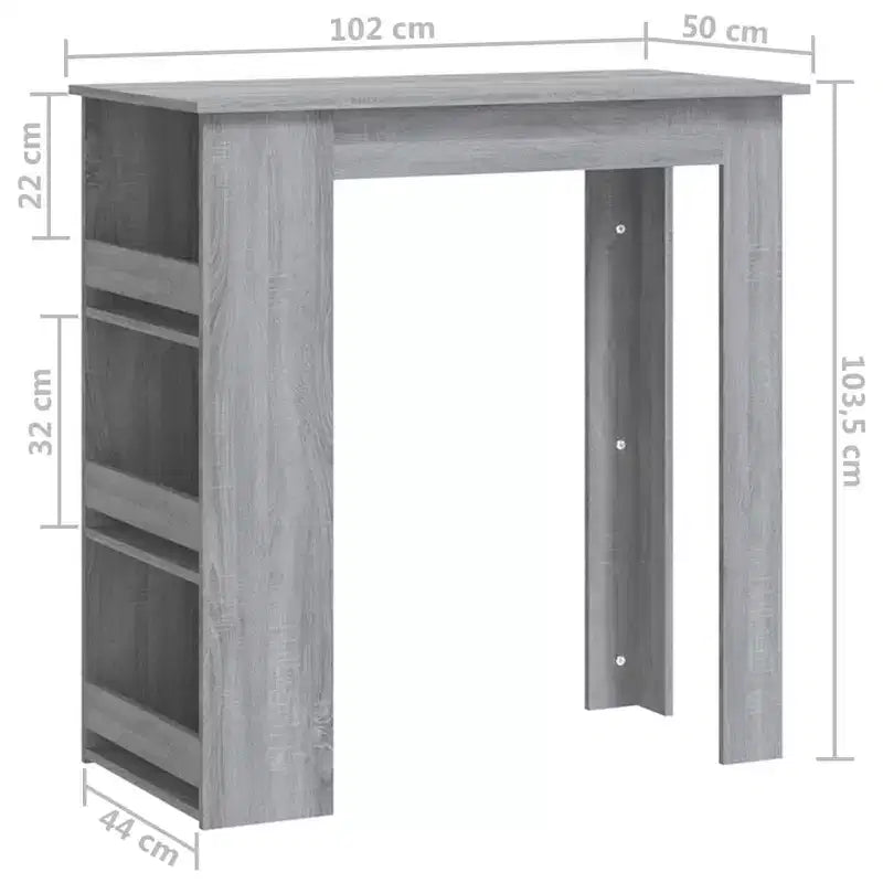 Tavolo da Bar Moderno con Scaffale Contenitore