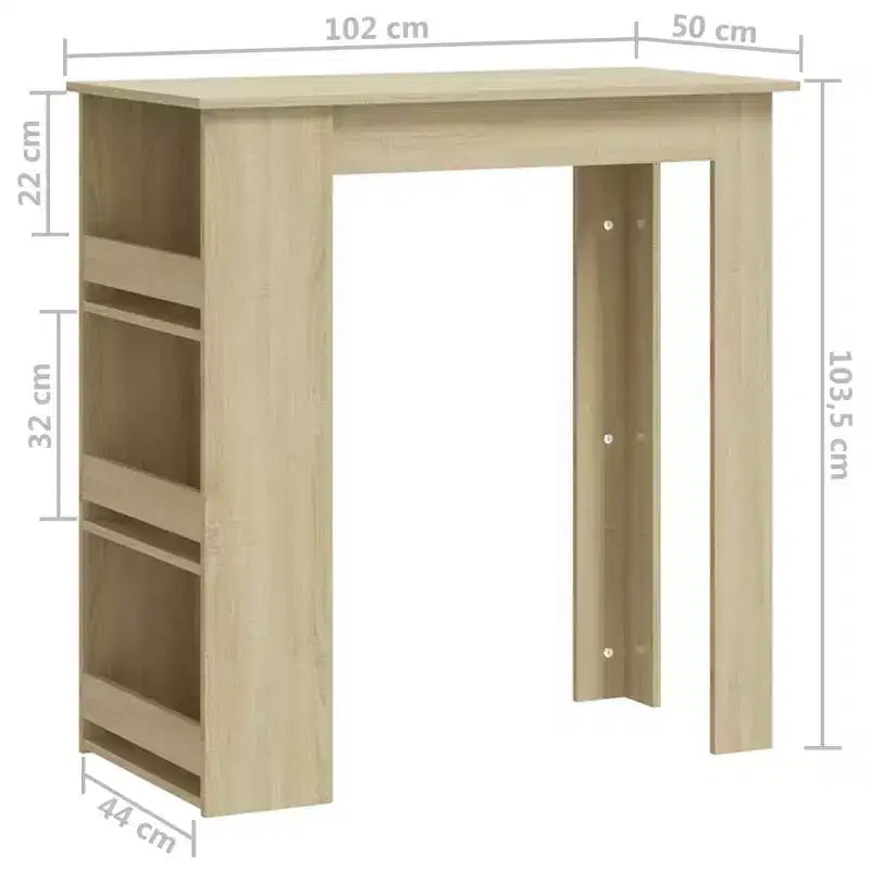 Tavolo da Bar Moderno con Scaffale Contenitore