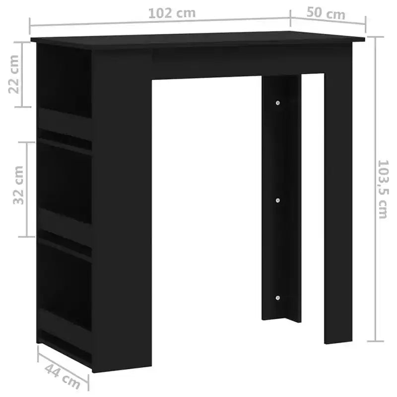 Tavolo da Bar Moderno con Scaffale Contenitore