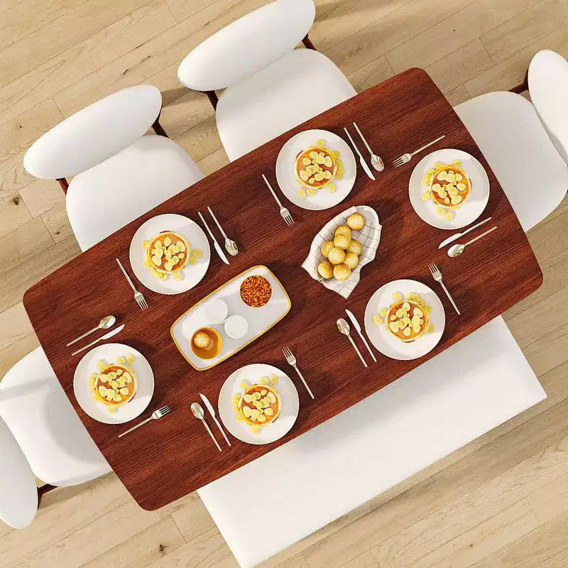 Set da Pranzo da 119 cm per 6 Persone – Legno e Metallo