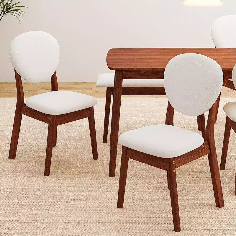 Set da Pranzo da 119 cm per 6 Persone – Legno e Metallo