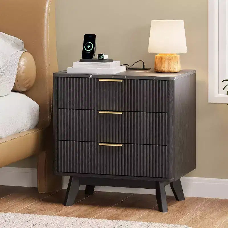 Set di 2 Comodini Canettati da 60 cm – Tavolini da Notte per Camera da Letto