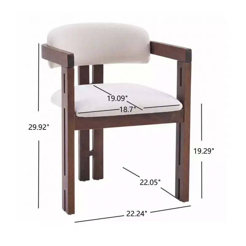 Christopher Knight Home Zane Sedie da Pranzo Imbottite Moderne in Legno di Gomma con Schienale Luigi (Set da 2)