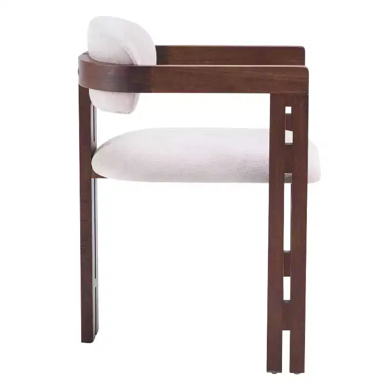 Christopher Knight Home Zane Sedie da Pranzo Imbottite Moderne in Legno di Gomma con Schienale Luigi (Set da 2)