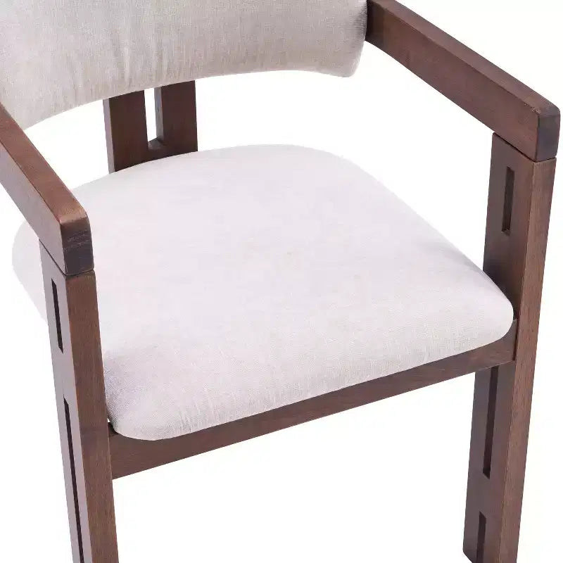 Christopher Knight Home Zane Sedie da Pranzo Imbottite Moderne in Legno di Gomma con Schienale Luigi (Set da 2)
