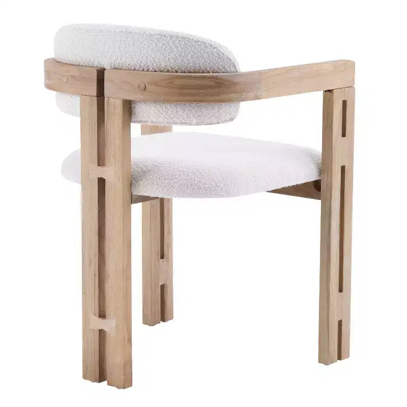 Christopher Knight Home Zane Sedie da Pranzo Imbottite Moderne in Legno di Gomma con Schienale Luigi (Set da 2)