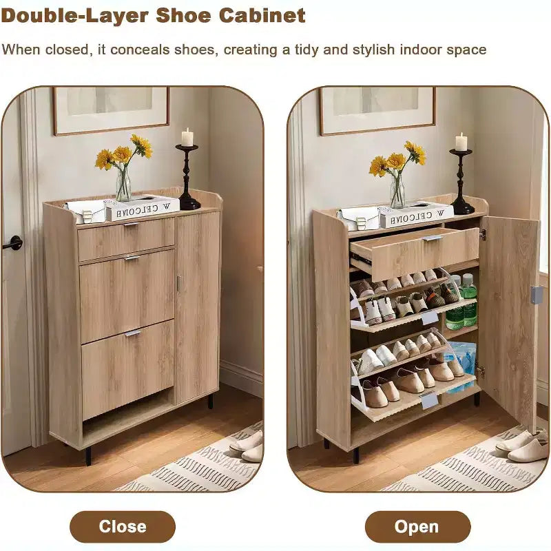 Mobile Contenitore Scarpiera con Scanalature – Organizzatore per Ingresso