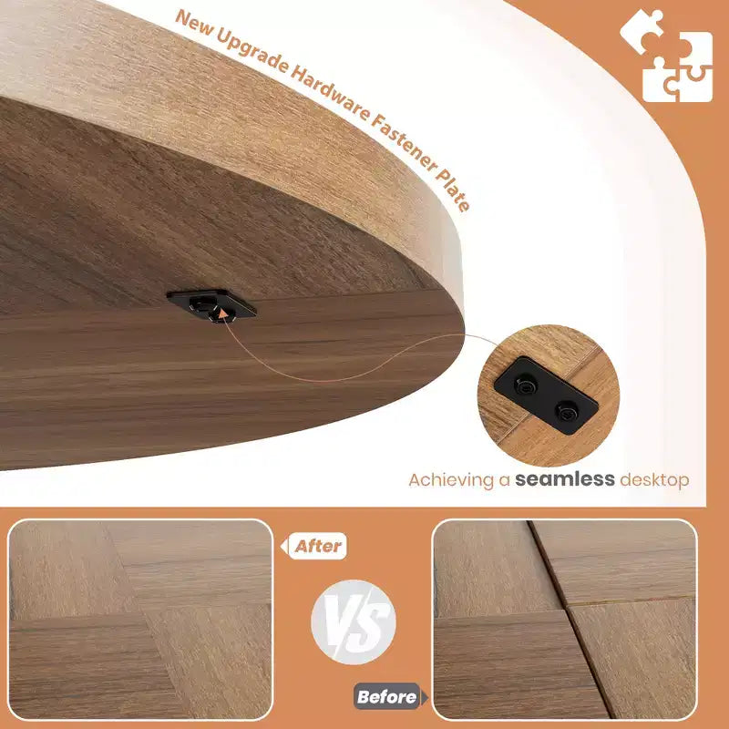 Tavolo da pranzo moderno rotondo da 47 pollici per 4-6 persone, base a piedistallo robusta, design contemporaneo, salvaspazio per appartamento, soggiorno, cucina