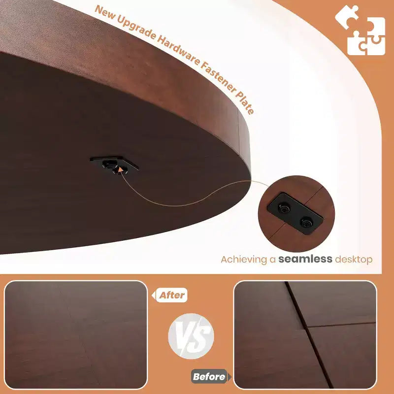 Tavolo da pranzo moderno rotondo da 47 pollici per 4-6 persone, base a piedistallo robusta, design contemporaneo, salvaspazio per appartamento, soggiorno, cucina