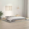 Telaio letto a piattaforma basso in legno naturale