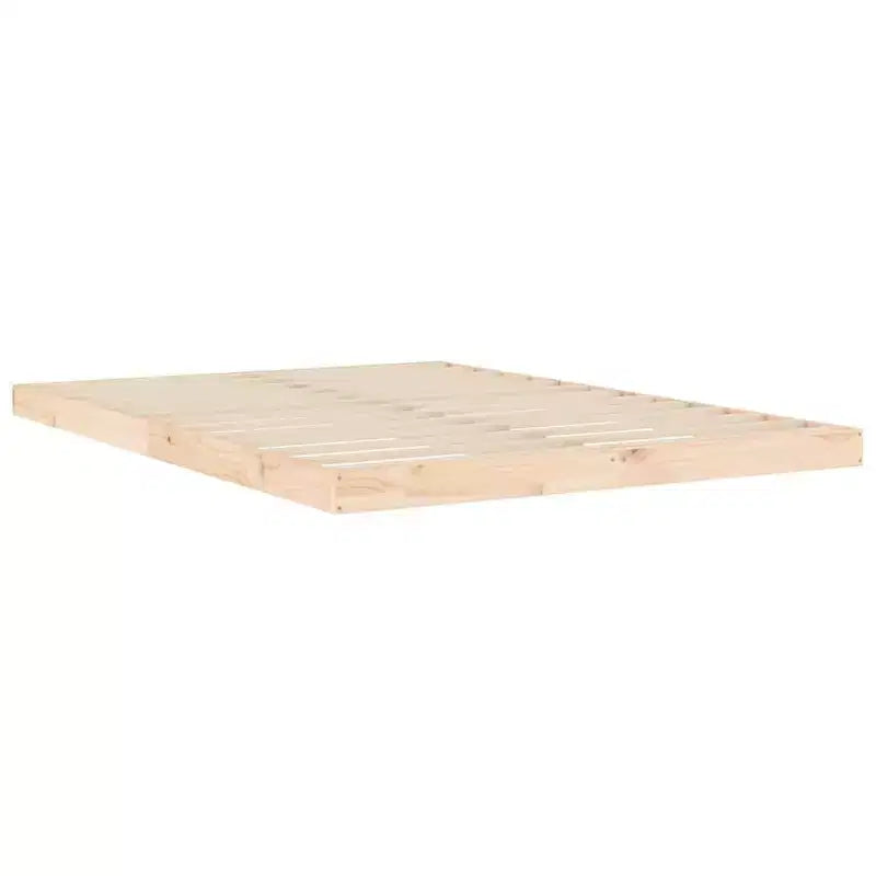 Telaio letto a piattaforma basso in legno naturale