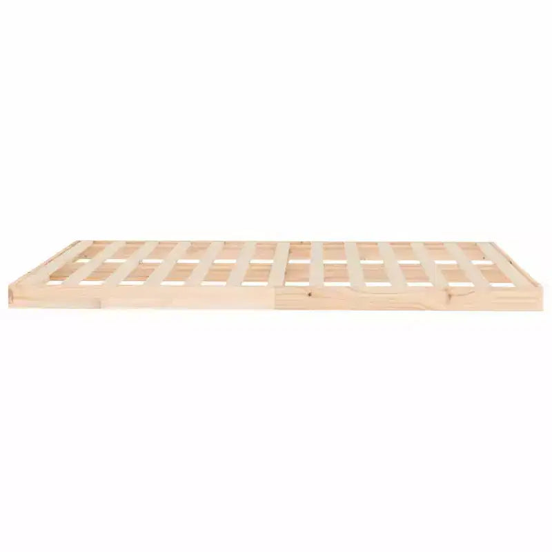 Telaio letto a piattaforma basso in legno naturale