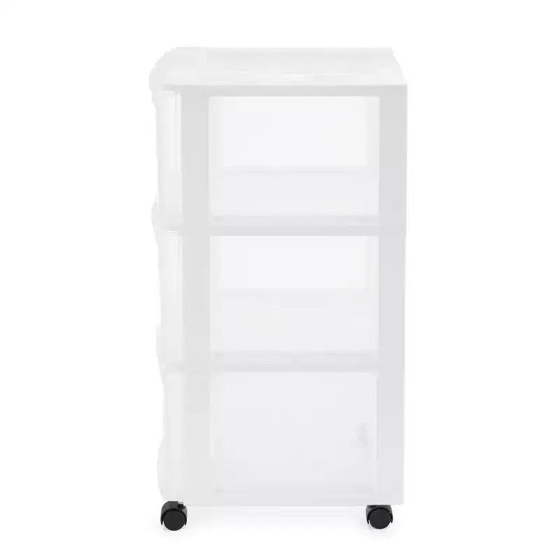 Carrello Portatutto a 3 Cassetti con Rotelle in Plastica – Organizzatore Classico