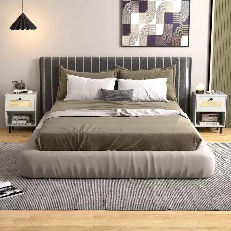 Comodino Bohemien in Rattan – Tavolino Intrecciato (Set da 1/2)