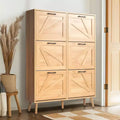Karl Home Wooden 6 Flip Drawers Shoe Cabinet