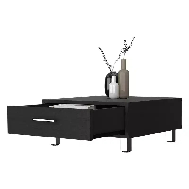 Tavolino Rettangolare Wengé con 1 Cassetto