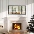 Specchio da parete minimalista con cornice in metallo nero