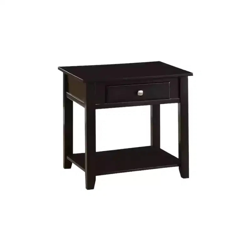 Tavolino quadrato nero da 55 cm – Legno lavorato