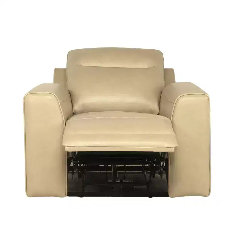 Poltrona reclinabile elettrica – Poltrona lounge rivestita in tessuto color sabbia