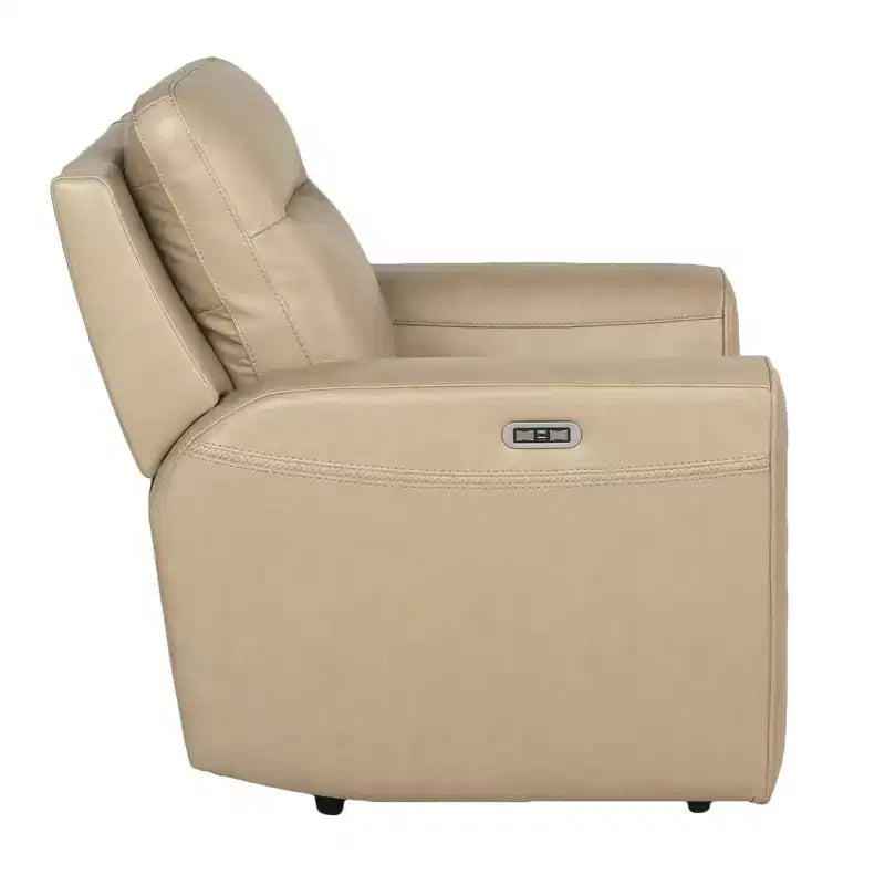 Poltrona reclinabile elettrica – Poltrona lounge rivestita in tessuto color sabbia