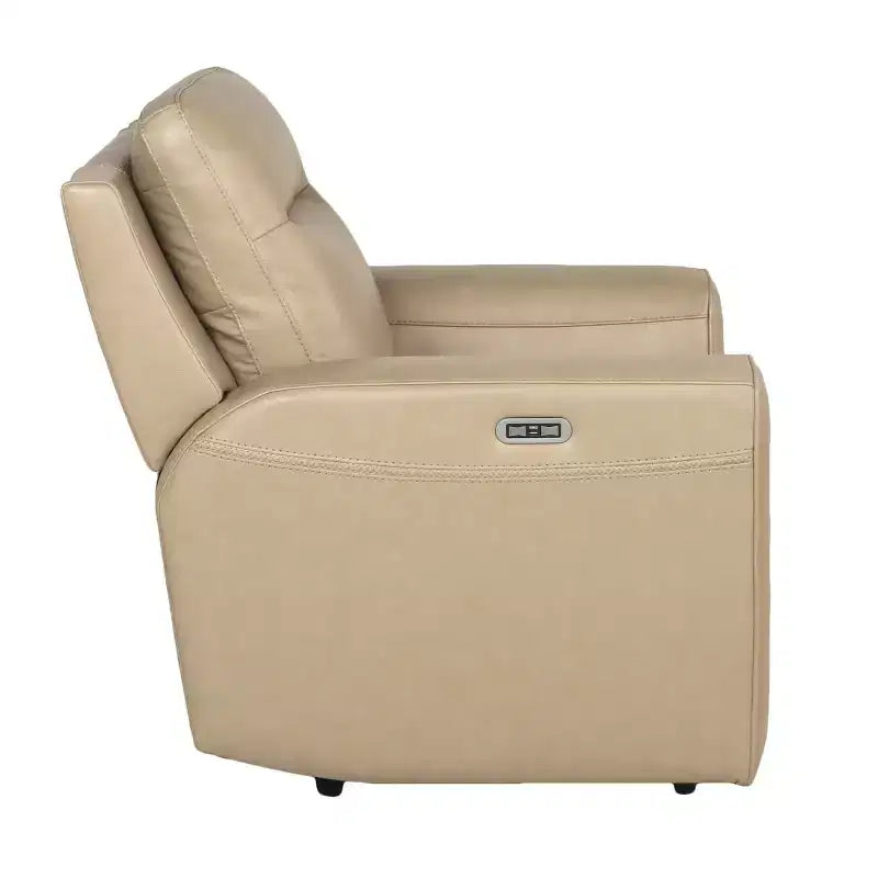 Poltrona reclinabile elettrica – Poltrona lounge rivestita in tessuto color sabbia