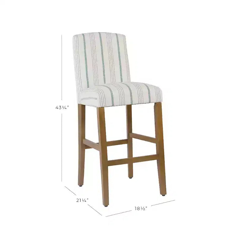 Sgabello da bar imbottito con top curvo da 29"
