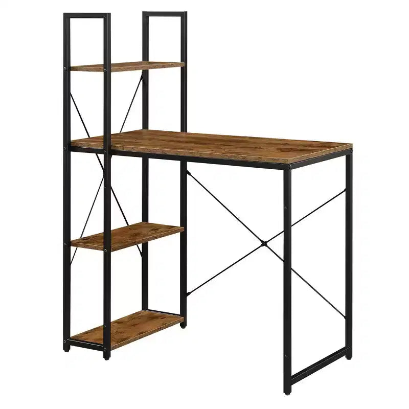 Scrivania workstation da ufficio con mensole